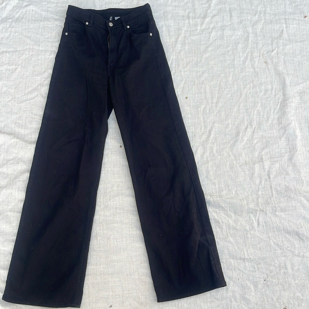 H&M Black wide leg baggy jean